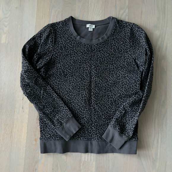 J Crew Leopard Sweatshirt size XS - Picture 1 of 1